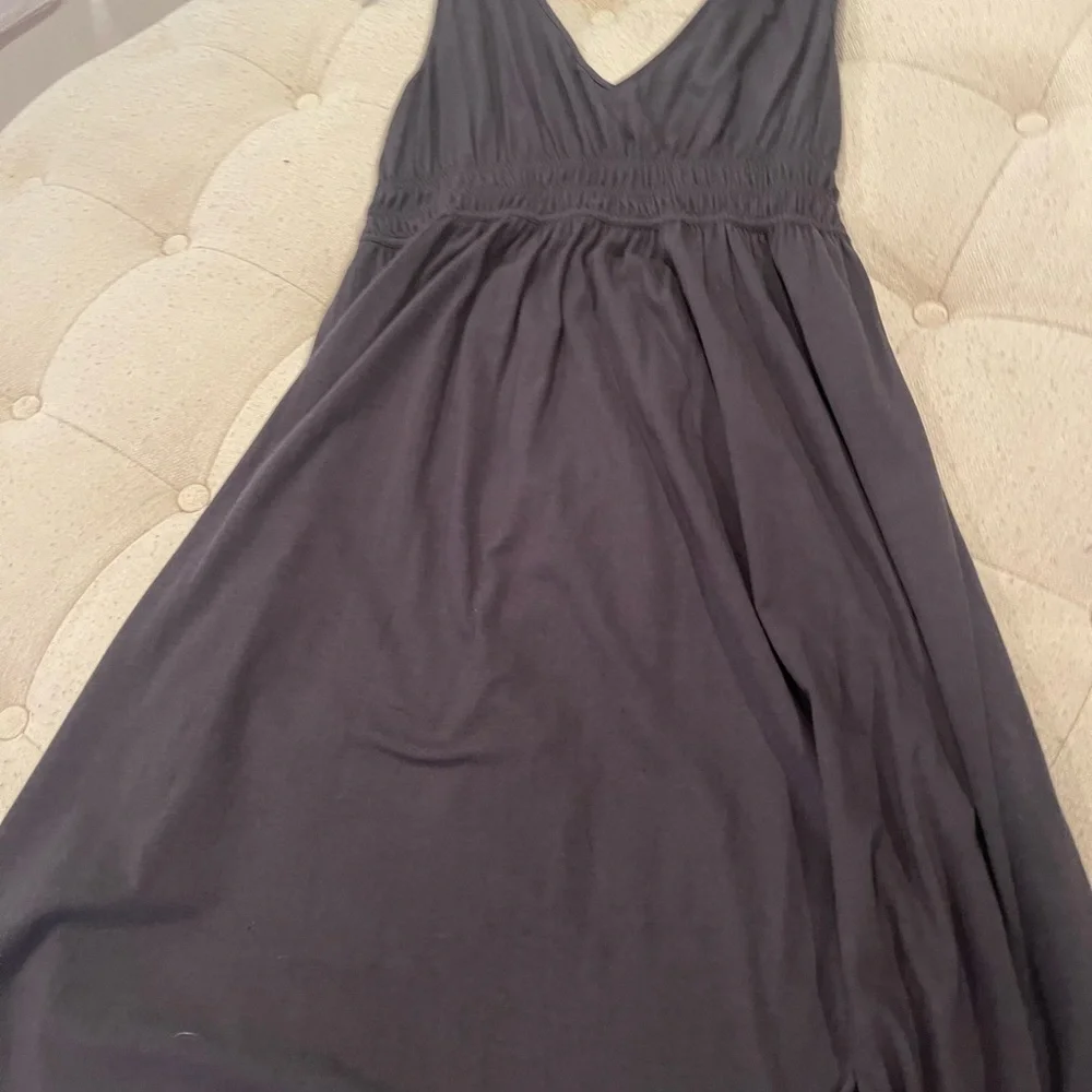 Jcrew women’s navy/grey cotton sleeveless dress with v neckline - Picture 7 of 9